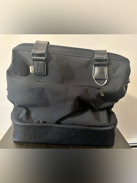 BEIS Other - NWOT BEIS Black MINI Weekender Duffel Bag with Leather Accents